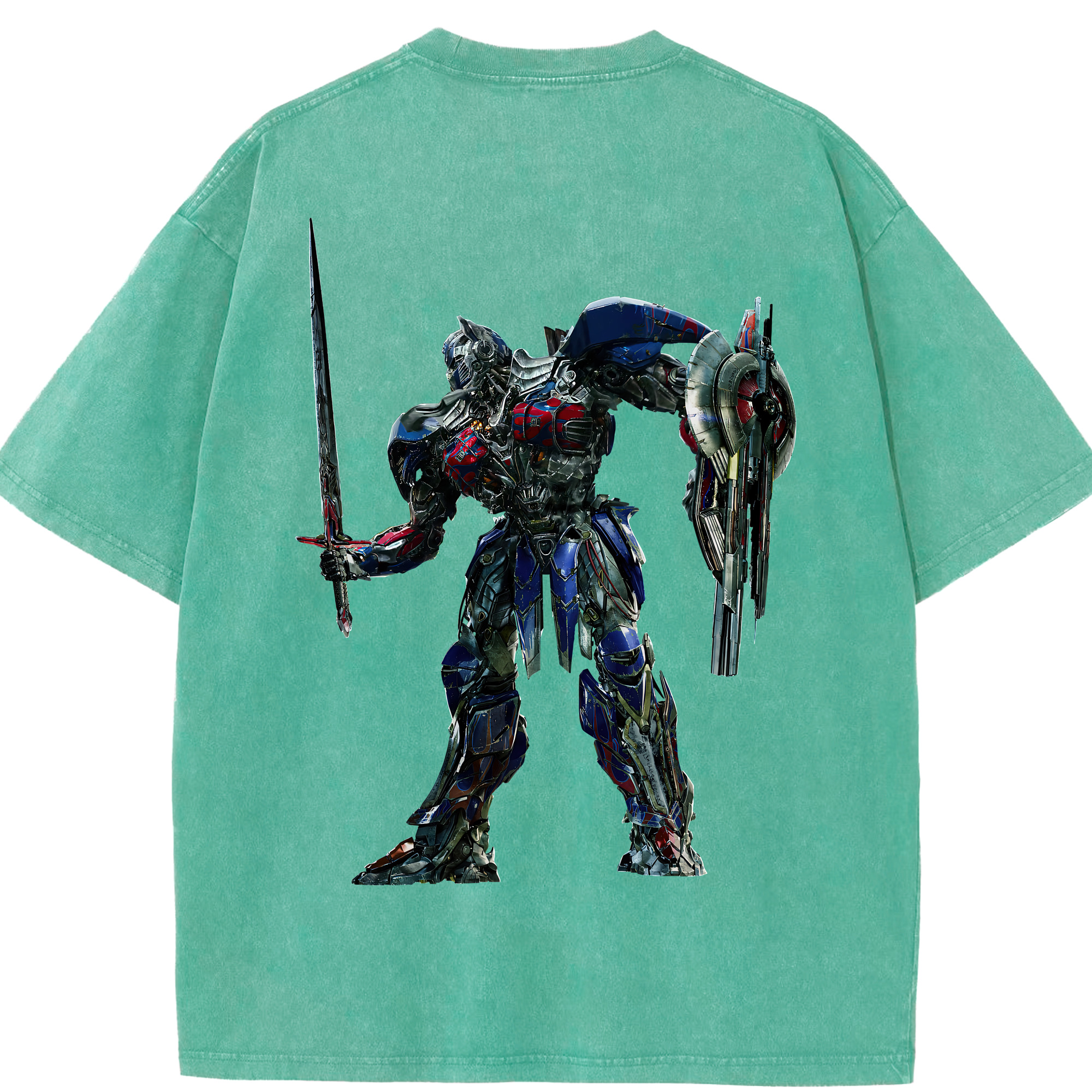 （画像用） Transformers トランスフォーマー 綿100% ヴィンテージ風 半袖Tシャツ（背面プリント）